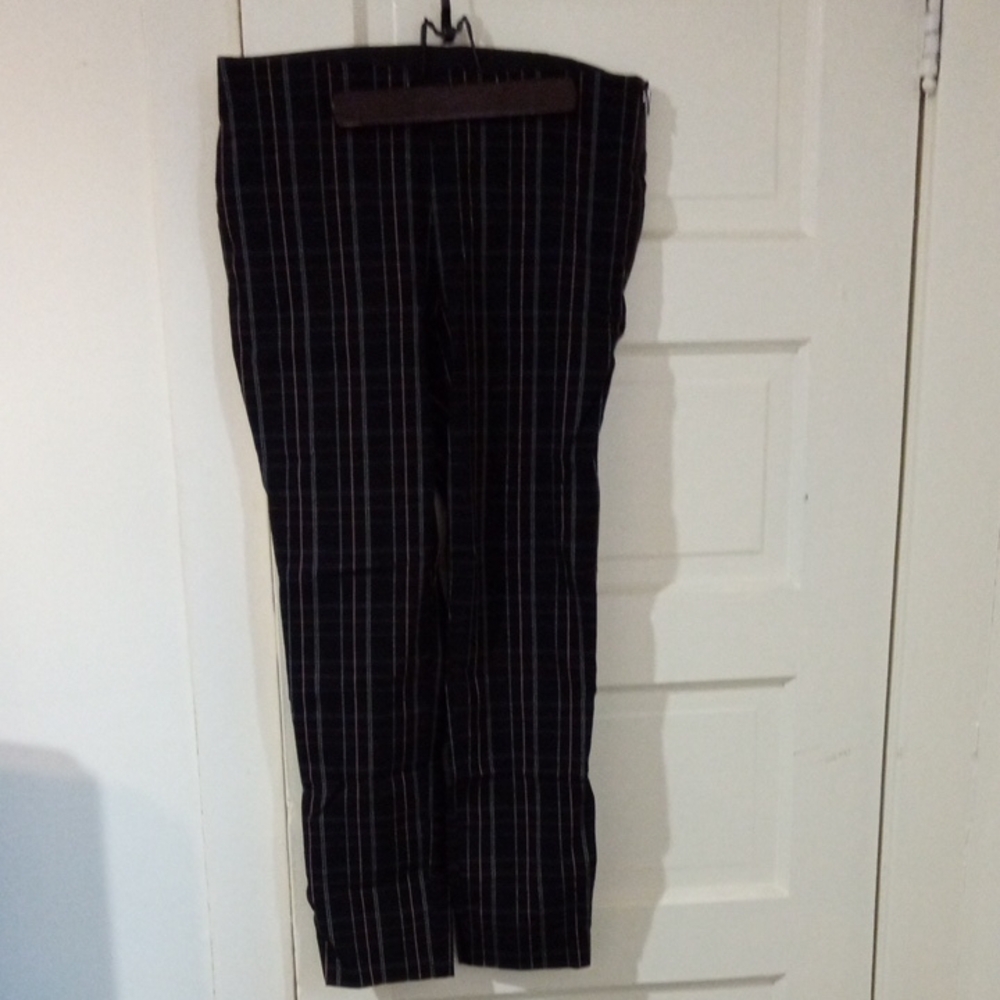 a new day Black Pinstripe Straight-Leg Women's Pants